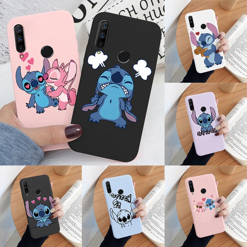 For Huawei P40 Lite E Y7P Honor 9C Case Stitch Cartoon Funny Back Cover Soft Silicone Camera Protective Cover Fundas For Honor9C