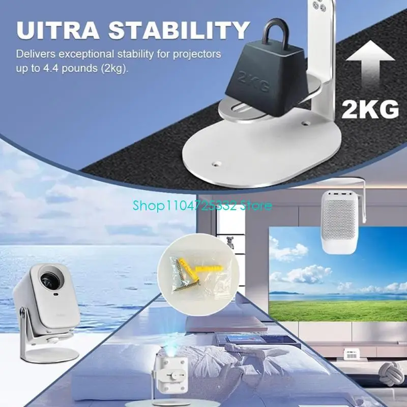 P5EA Projector Holder Antislip Rotating Projector Bracket For Tabletop Lightweight