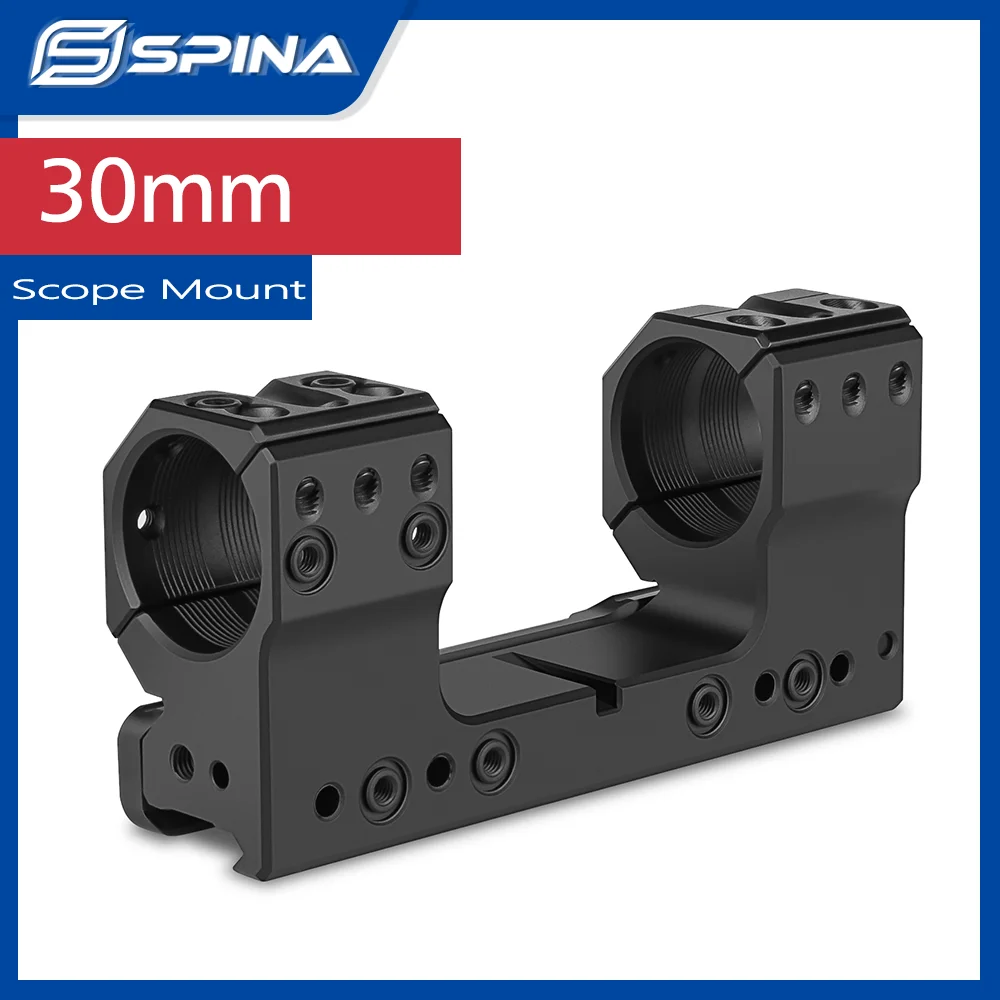 SPINA OPTICS Tactical Hunting Riflescope Mounts With Bubble Level 30mm Scope Rings Aluminium AR15, M4 one Piece Scope Mount