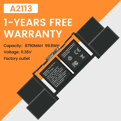 Batería de ordenador portátil A2113 para Apple Macbook Pro A2141, 16 "", 2019 MVVJ2 MVVL2 MVVM2 610-00533