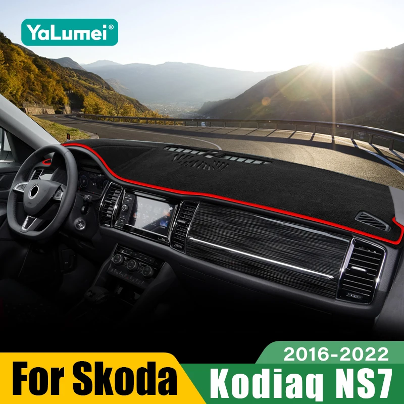For Skoda Kodiaq NS7 2016 2017 2018 2019 2020 2021 2022 Car Dashboard Sun Shade Cover Instrument Desk Non-slip Mat Accessories