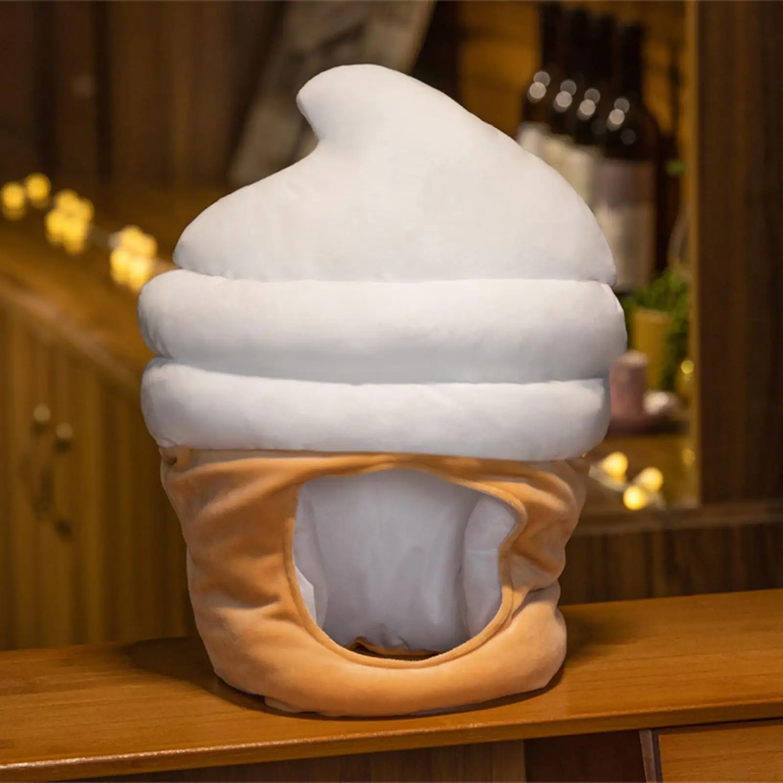 Ice Cream Hat Decor Novelty Costume Accessories Funny Cartoon Plush Hat for