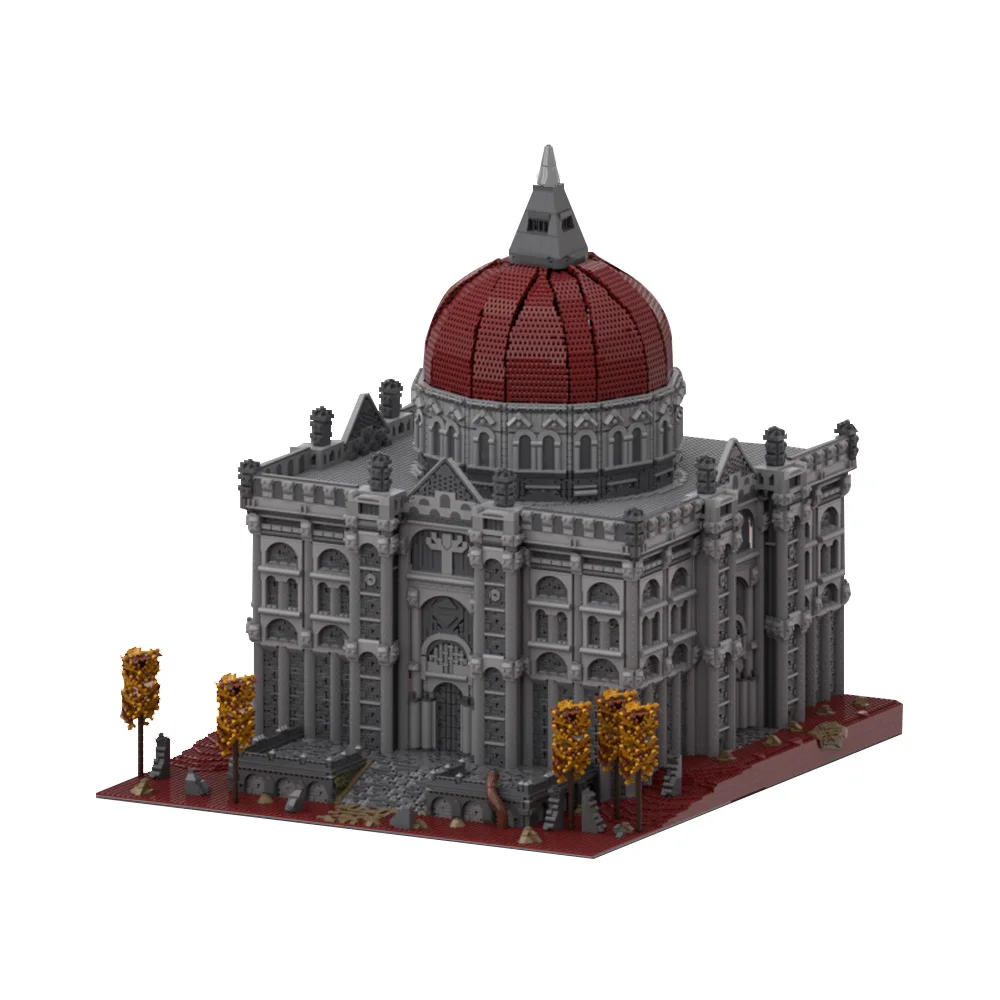 Gobricks MOC Bestial Sanctum العمارة الطوب نموذج لعبة المشهد قصر القرون الوسطى الإبداعية اللبنات تجميع اللعب الهدايا