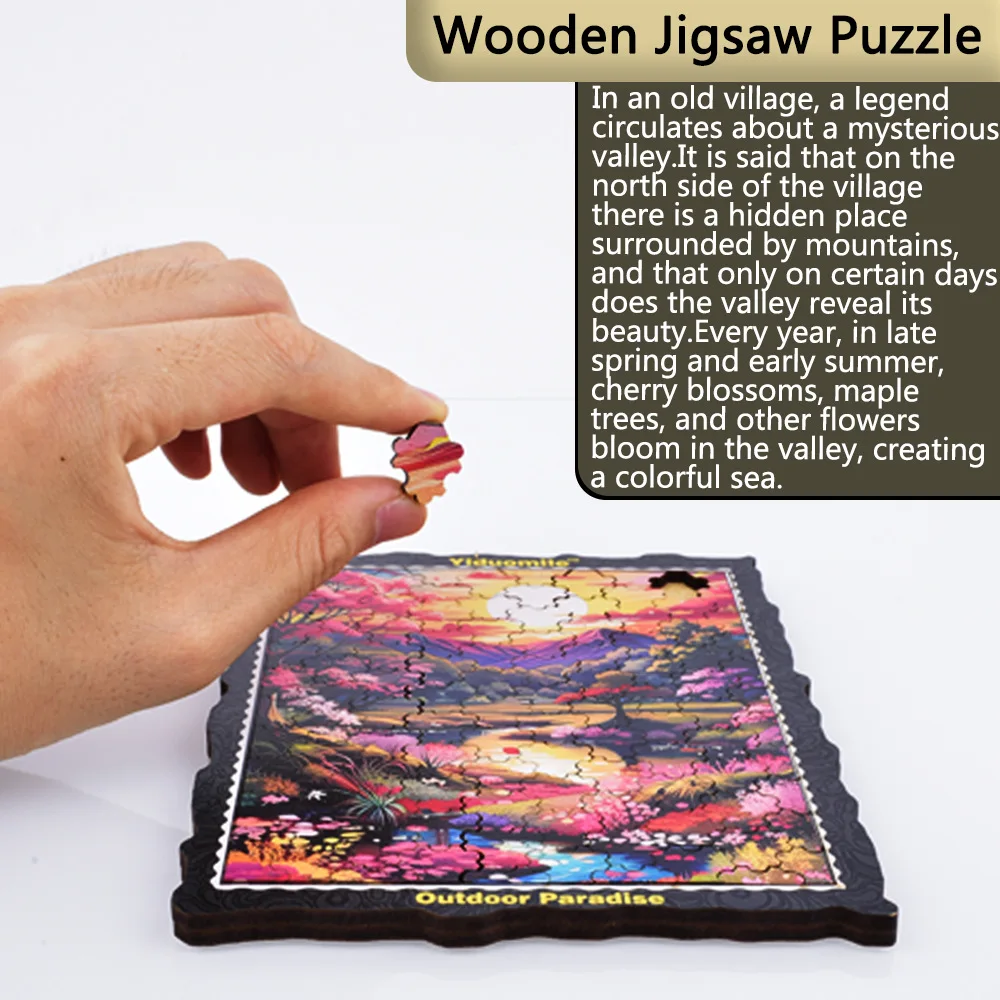 14.5*11.6cm109 Stuks Xanadu Olieverfschilderij Houten Puzzel, Perfect Verjaardagscadeau Familiespel