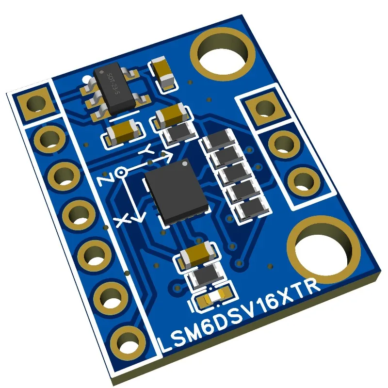 Pour le module LSM6DSV16XTR, capteur six axes, fusion d'algorithmes intégrés, application d'IA