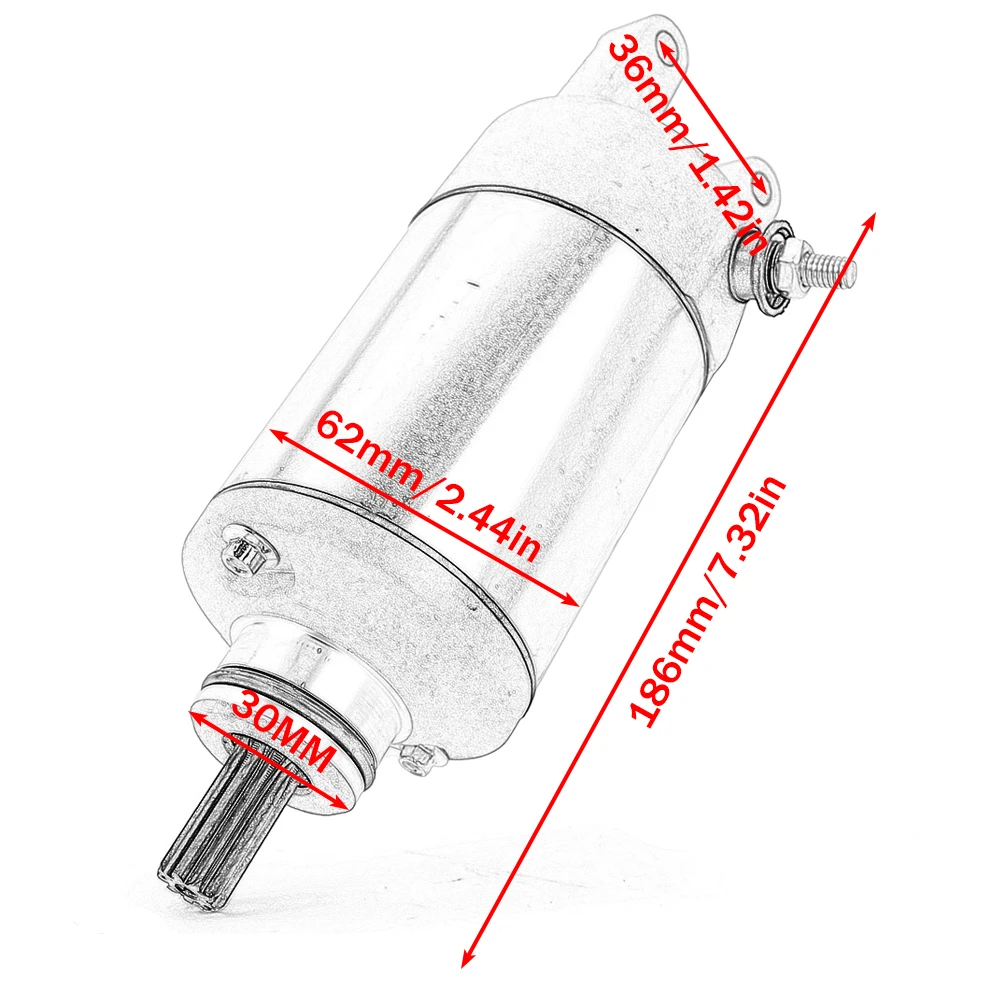 Motorrad-Anlasser, Anlassermotor für Kymco Maxxer / MXU 450i, Xciting 400i, VS 400, für Arctic Cat 400CR, 450XC, 500, 3305-954. – Detail 10