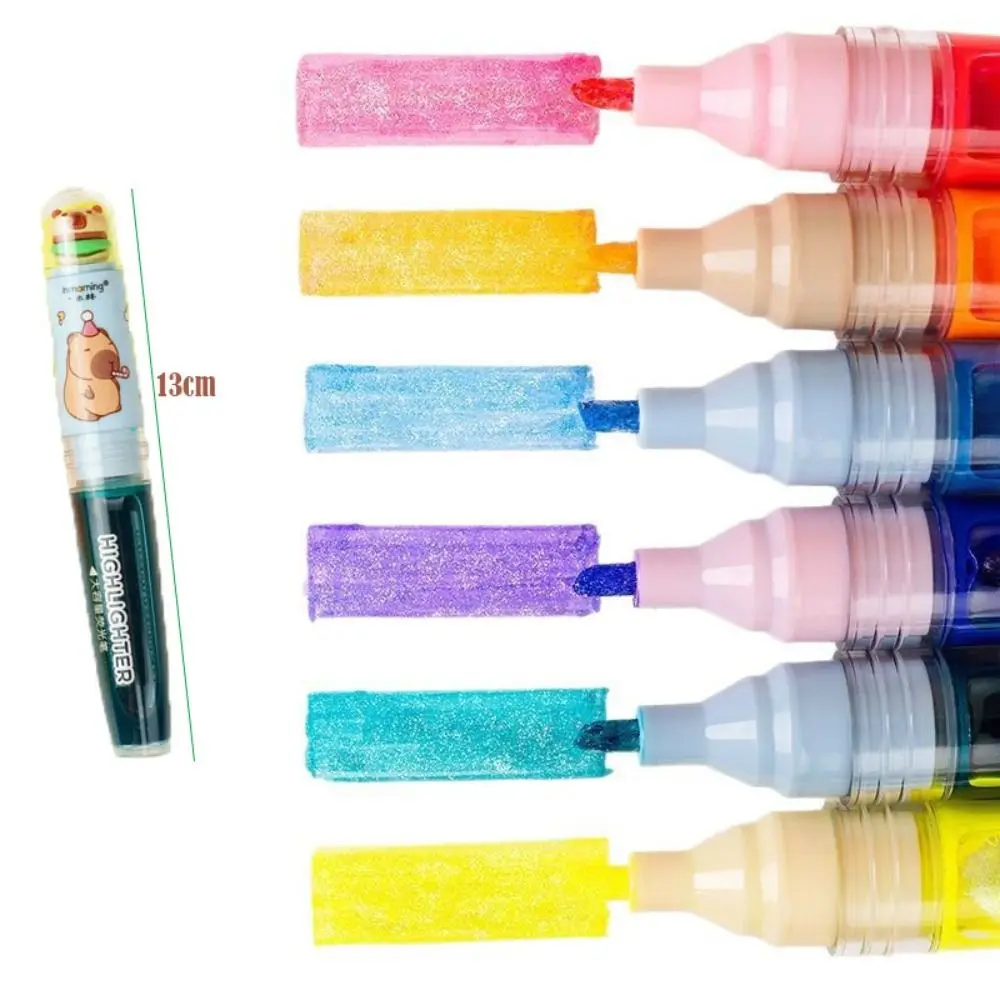 Simpatico evidenziatore Capibara di grande capacità Graffiti Pennarelli artistici fai da te Penna colorata per pittura multifunzionale Ragazzi Ragazze