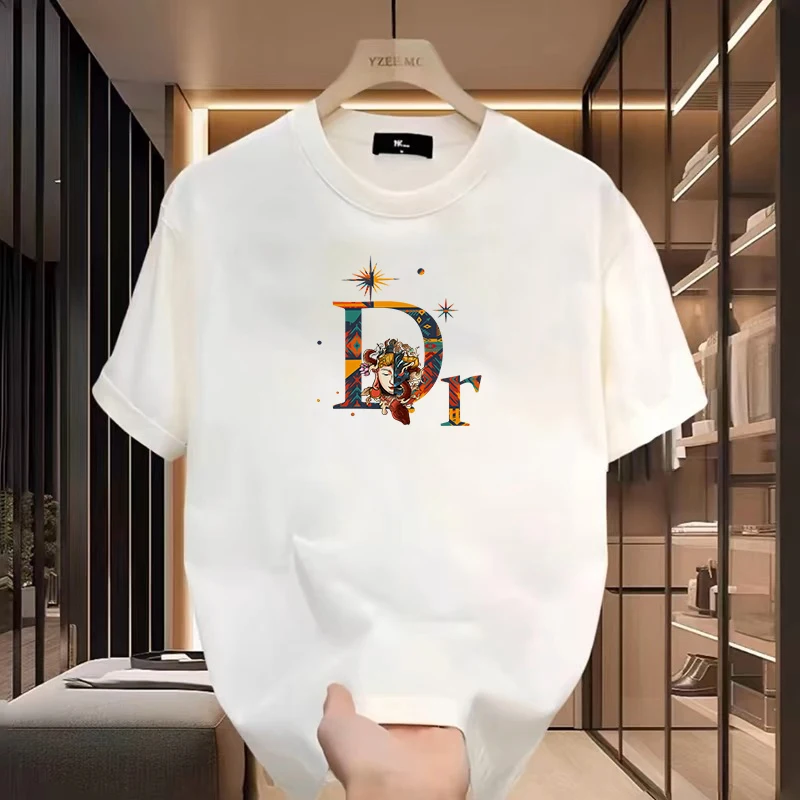 2024 New Fashion DR Letter t Shirt Men's classic fashion summer o neck t shirt