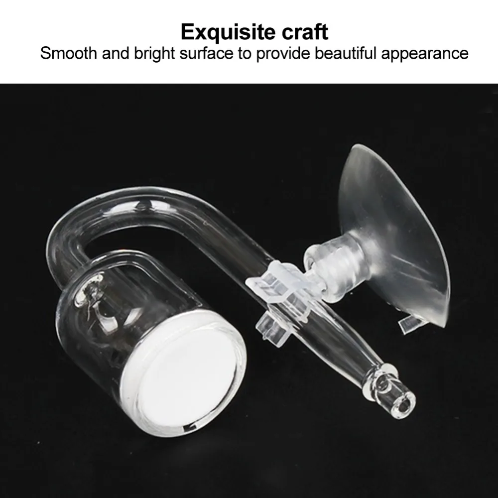 Durable High Transparent Glass Aquarium CO2 Refiner Mini Size Glass CO2 Atomizer Diffuser CO2 Dissolver Diffuser Fish Tank