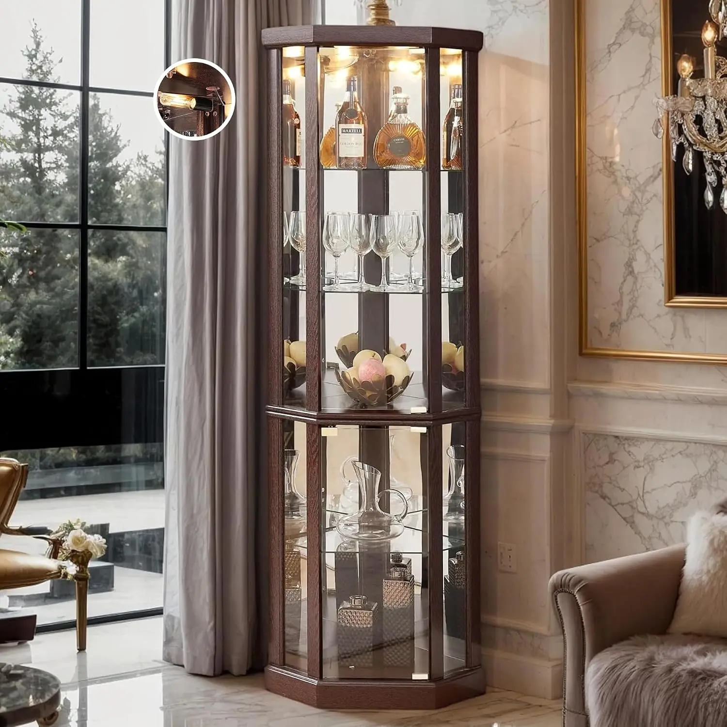 Corner Display Cabinet, 70