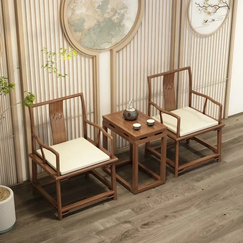 

Y New Chinese Zen solid wood tables and chairs modern leisure armchair mortise and tenon process