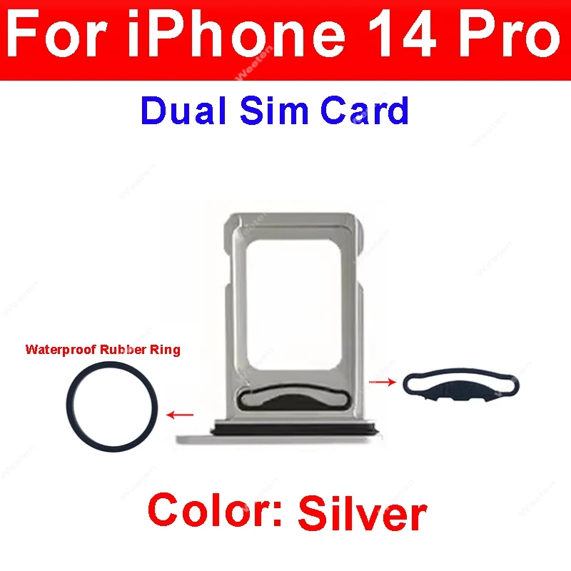 Single Dual SIM Card Tray For iPhone 14 Pro 14Pro Max Dual Single