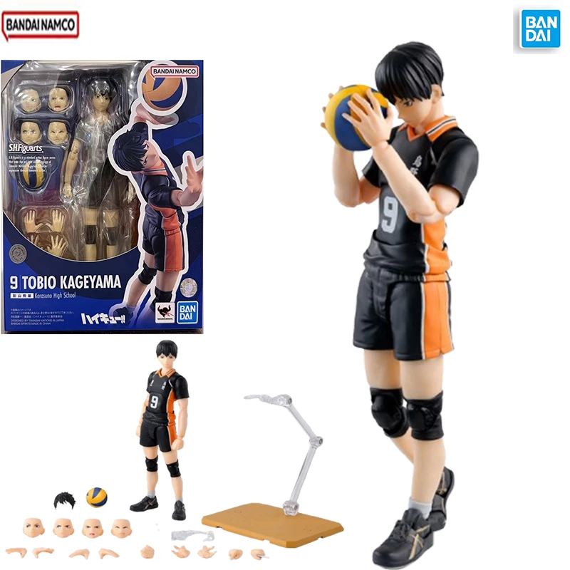 

Original Bandai SHF Tobio Kageyama Haikyuu Karasuno High School Anime Action Figure Collectible Model Toy Gift Children Kid Boy