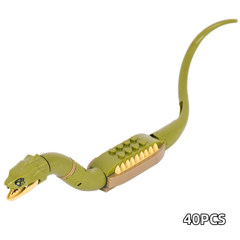 Blocs de construction de chevaliers serpent basilic magique, figurines MOC, jouets en brique pour enfants, cadeau pour enfants