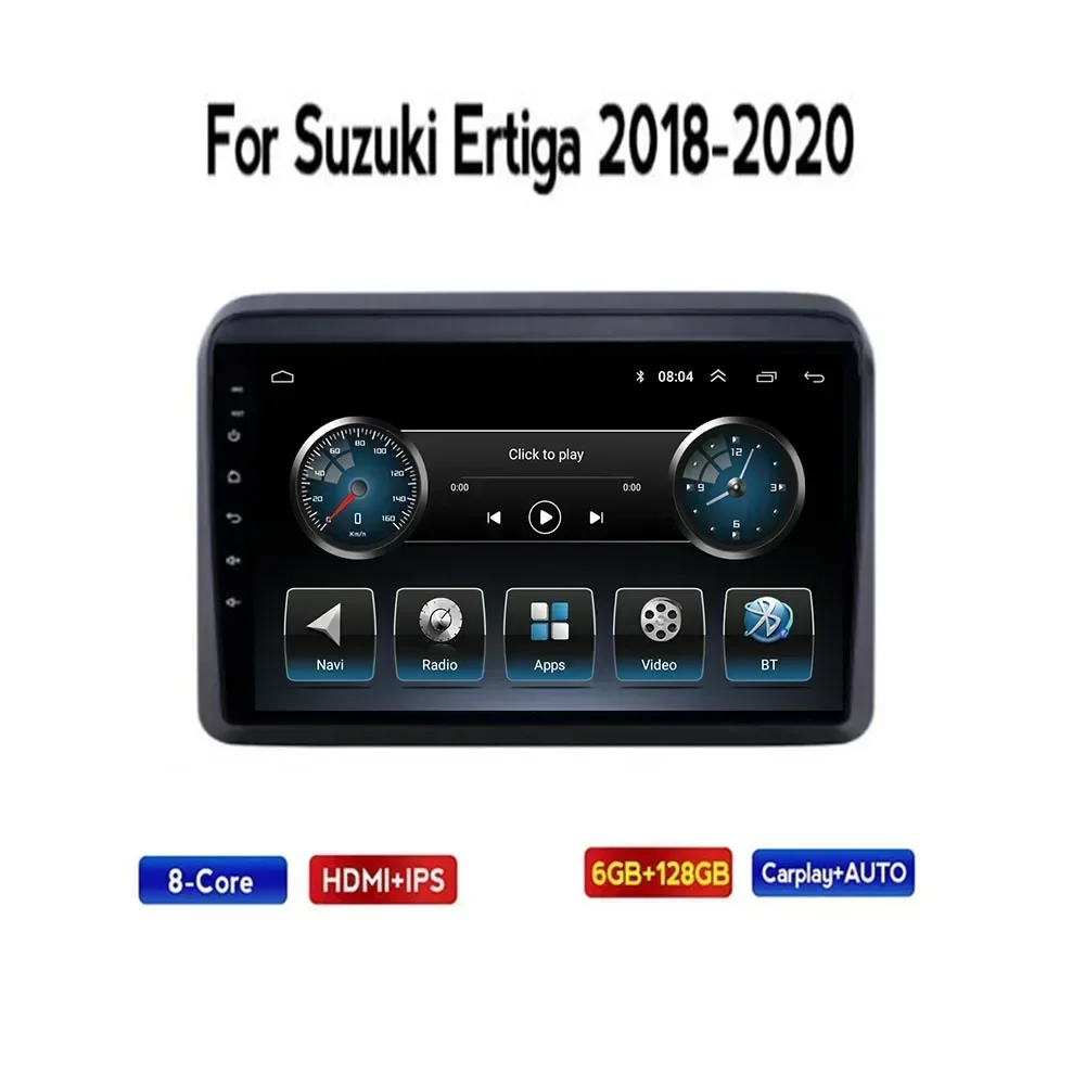 2 Din Android 13 Автомобильный стерео радио DVD GPS Мультимедийный видеоплеер 5G Wi-Fi камера DSP Carplay для Suzuki Ertiga 2018 2019-2035