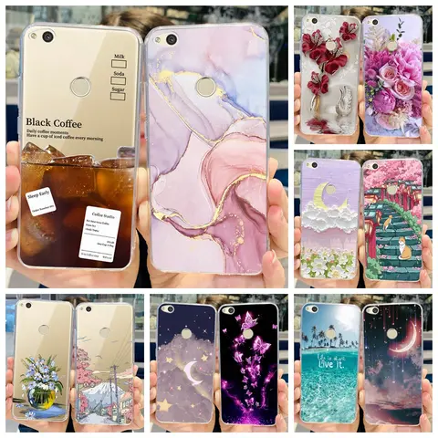 For Huawei P8 Lite 2017 Case P9 Lite 2017 Cover Fashion Marble Transparent Soft Bumper For Honor 8 Lite PRA-LX2 Nova Lite Covers