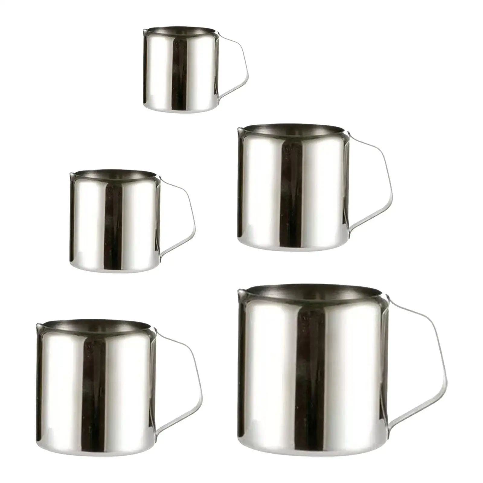 Frothing Pitcher Multifunction Stainless Steel Mugs Cup Pots Easy to Clean Milk Frothing Jug for Kitchen Office Coffee Shop Bar