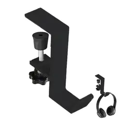 Headset Hanger Universal Aluminum Alloy Gaming Headphone Stand Desk Bag Holder Punch-free Table Side Hook Wall Hanging Racks