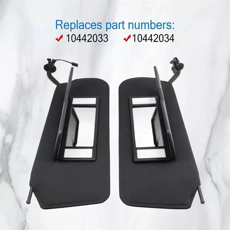 

1Pair Car Sun Visors Shades W/LED Light 10442033 10442034 For Corvette C5 1997-2004 Sunvisors Vanity Mirror