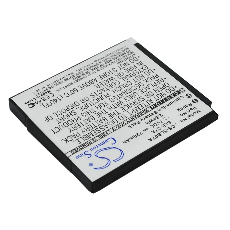Li-ion Camera Battery for Samsung, 3.7V, 720mAh, Compatible Models: ST50, ST500, ST550, ST600, TL100, TL205, TL210,TL220,TL225