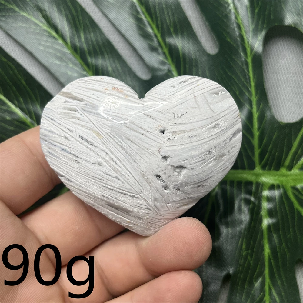 Mexikanischer Natur gestein mehr schicht iger Achat herzförmiger Geode kristall Hausgarten dekoration spiritueller Kristall mit Edelstein heilung