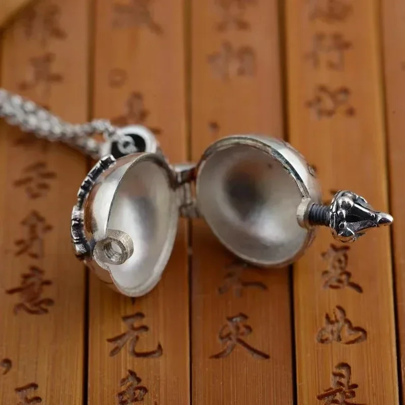 Gawu Box Pendant Can Be Opened Vajra Pestle Six-Character Sutra Zircon Buddha Necklace Male and Female Amulet Jewelry
