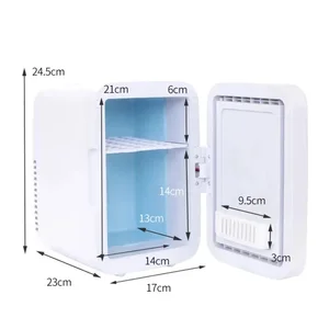 Mini dual use fridge for home, car, kitchen, portable mirror fridge, auto compressor, bedroom, camping, cooler, 12v, 220v, 4l 10 Main Sales Kitchen Refrigerator - №10