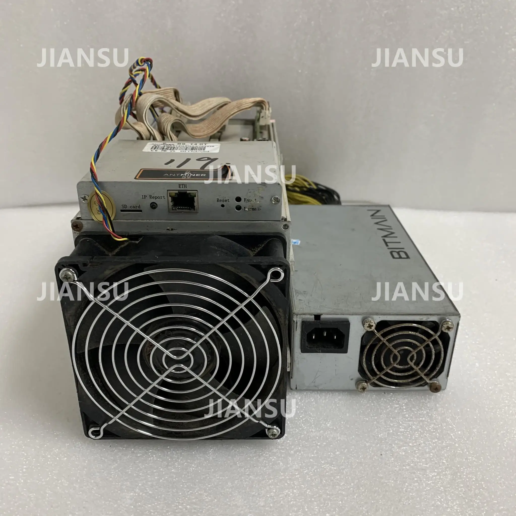 Used AntMiner S9 14T 14000Gh/s 14th/s with PSU S9 Bitcoin Miner 16nm 1372W BM1387 Miner delivery within 48 hours