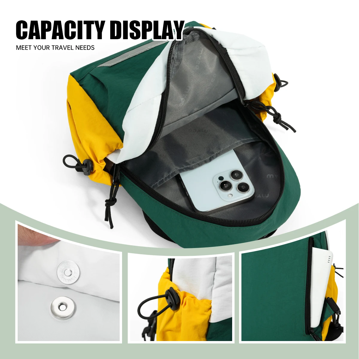 Dual-Purpose Portable Small Shoulder Bag, Lightweight Crossbody Bag, Backpack, Sports Hiking Bag, Chest Bag, Women's Single Shoulder Bag, Outdoor Camping and Cycling