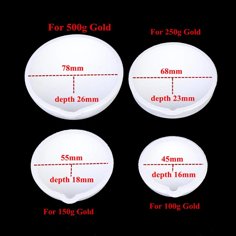 High Temperature Quartz Silica Melting Crucible for Gold Silver Jewelry Tool Melt Assay Cup for Precious Metals