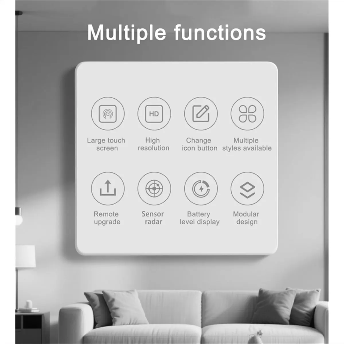 Top Tuya WiFi 4inch Touch Screen Smart Switch Support 1/2/3Gang/Curtain/Roller Blind Switch 6in1 Multi Language for Alexa