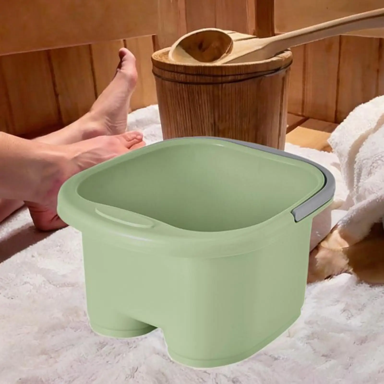 Large Foot Soaking Tub Pedicure Massage Basin Lightweight PP Material for Relaxation at Home