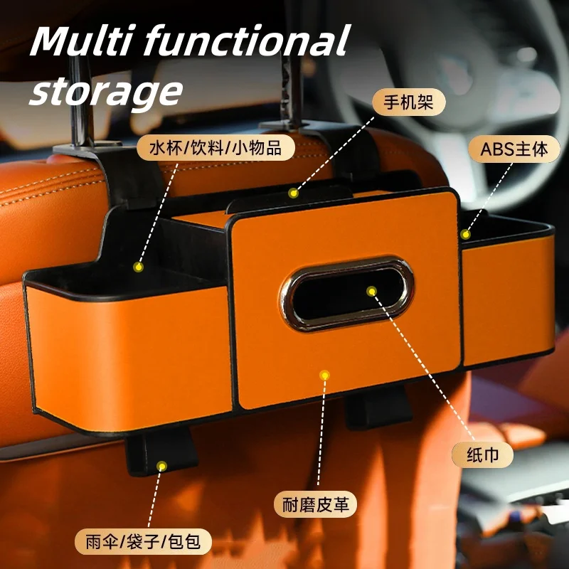 

Car Multifunctional Storage Rack Backrest Storage Box Car Interior Hook Decoration Universal Type Practical