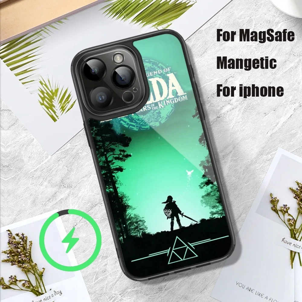 The L-Legend of Z-Zelda Game Phone Case For iPhone 11 12 13 14 15 Pro Max Plus Mini Magsafe Magnetic Wireless Charging Shell