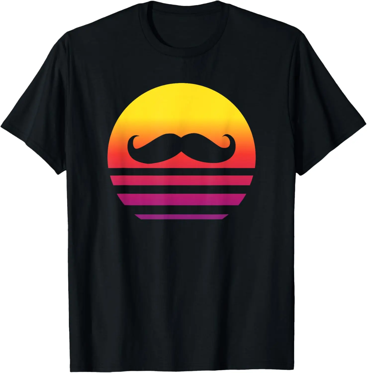 Mustache Retro Style Vintage T-Shirt