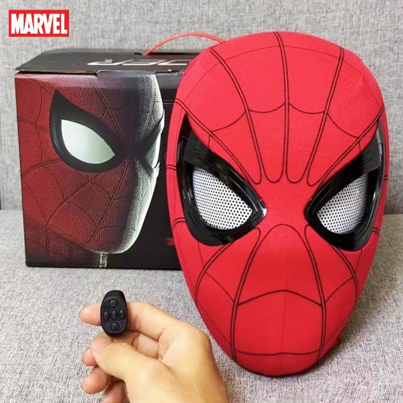 Spider-man:no Way Home Spider Man Mask Luxury Helmet Rechargeable Remote Eyes Movable Mask Decoration Toy Gift Cosplay