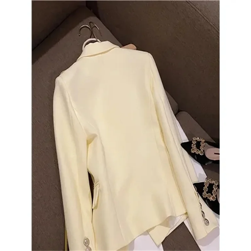 2023 Spring and Autumn New Women's Design Sense Casual Suit Coat Female British Style Versatile Double Breasted Small Blazer Top