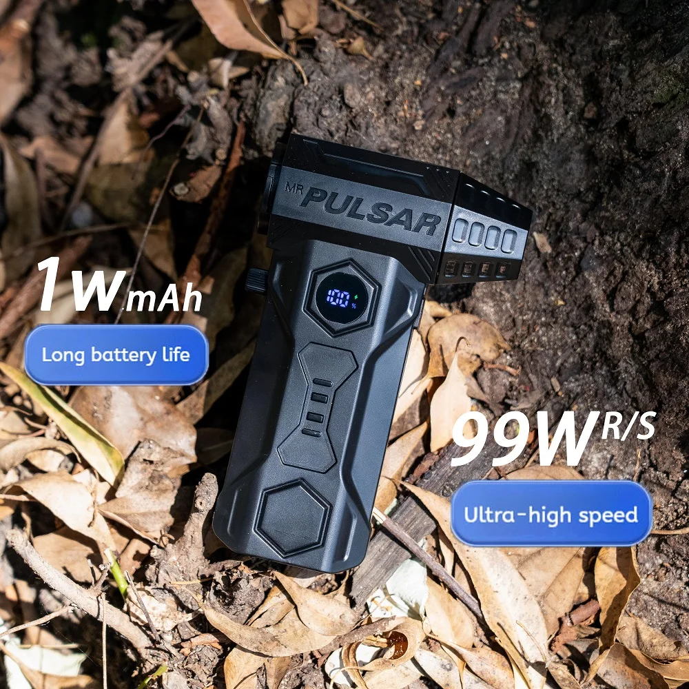 مروحة توربينية X11Pro Max، منفاخ هواء قوي، مع 990,000 دورة في الدقيقة، سرعة الرياح 75 مترًا في الثانية، مجفف شعر توربيني عالي السرعة.