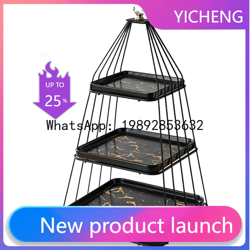 

ZF fruit tray for home use, double-layer storage rack, three-layer dessert display stand, hotel afternoon tea fruit basket
