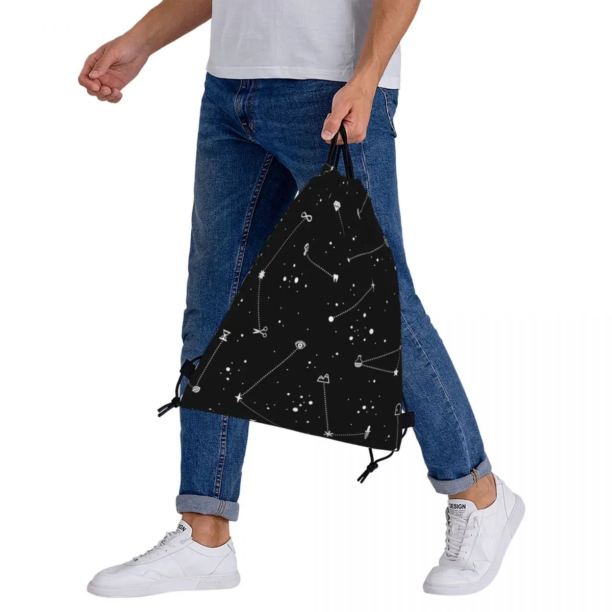 Sacs à dos Constellations pour étudiants, sacs à main de proximité portables, sacs à ficelle de proximité, sac de livre de poche SunOfficiBag, mode