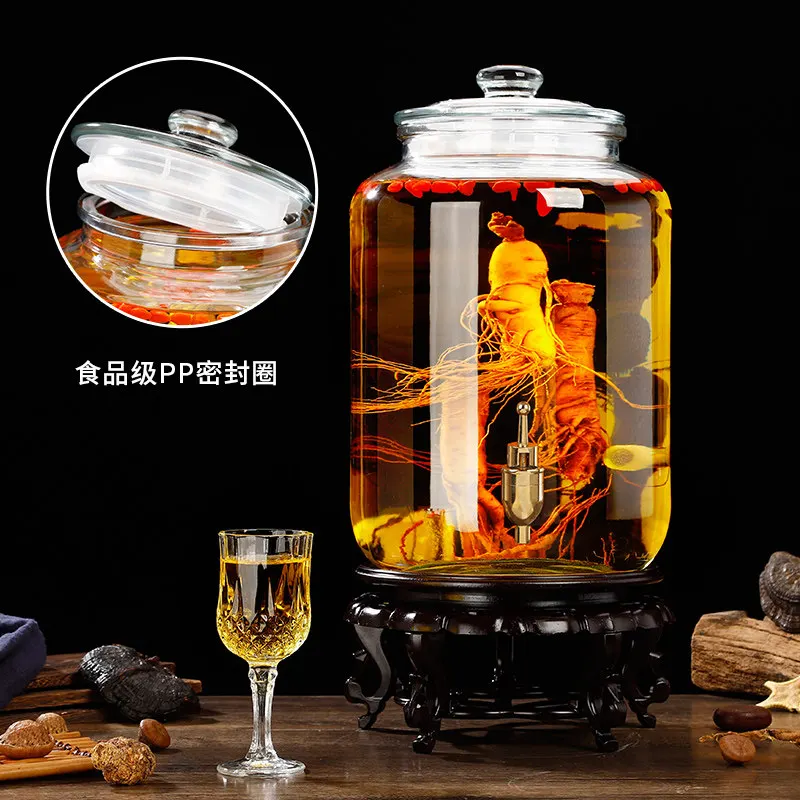 Thick Making Mixed Liquor jars, Wine Fermentation jar, Household wide-mouth Ginseng wine-making bottle, Juice Jar With Tap