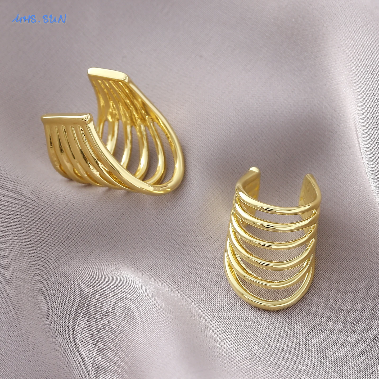 MHS.SUN New Women Simple Multi Layer Ear Cuff Without Piercing Ear Clip Earrings Non-Piercing Fake Cartilage Jewelry Party Gift