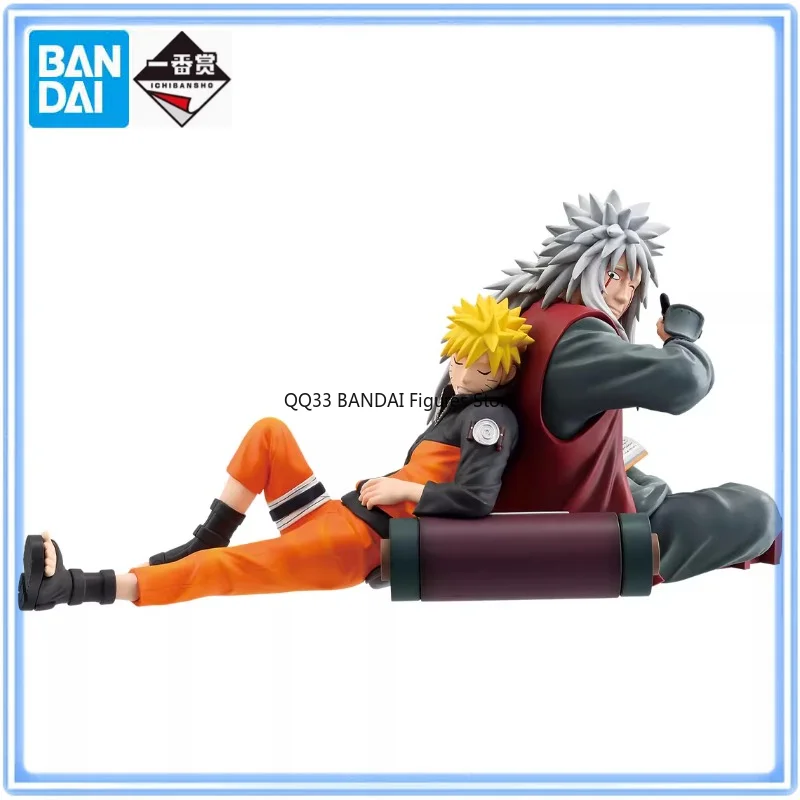 Bandai Original NARUTO Ichiban Kuji Uzumaki Naruto&Jiraiya Revible Moment Figure Prize Last  Action Figure Model Collection