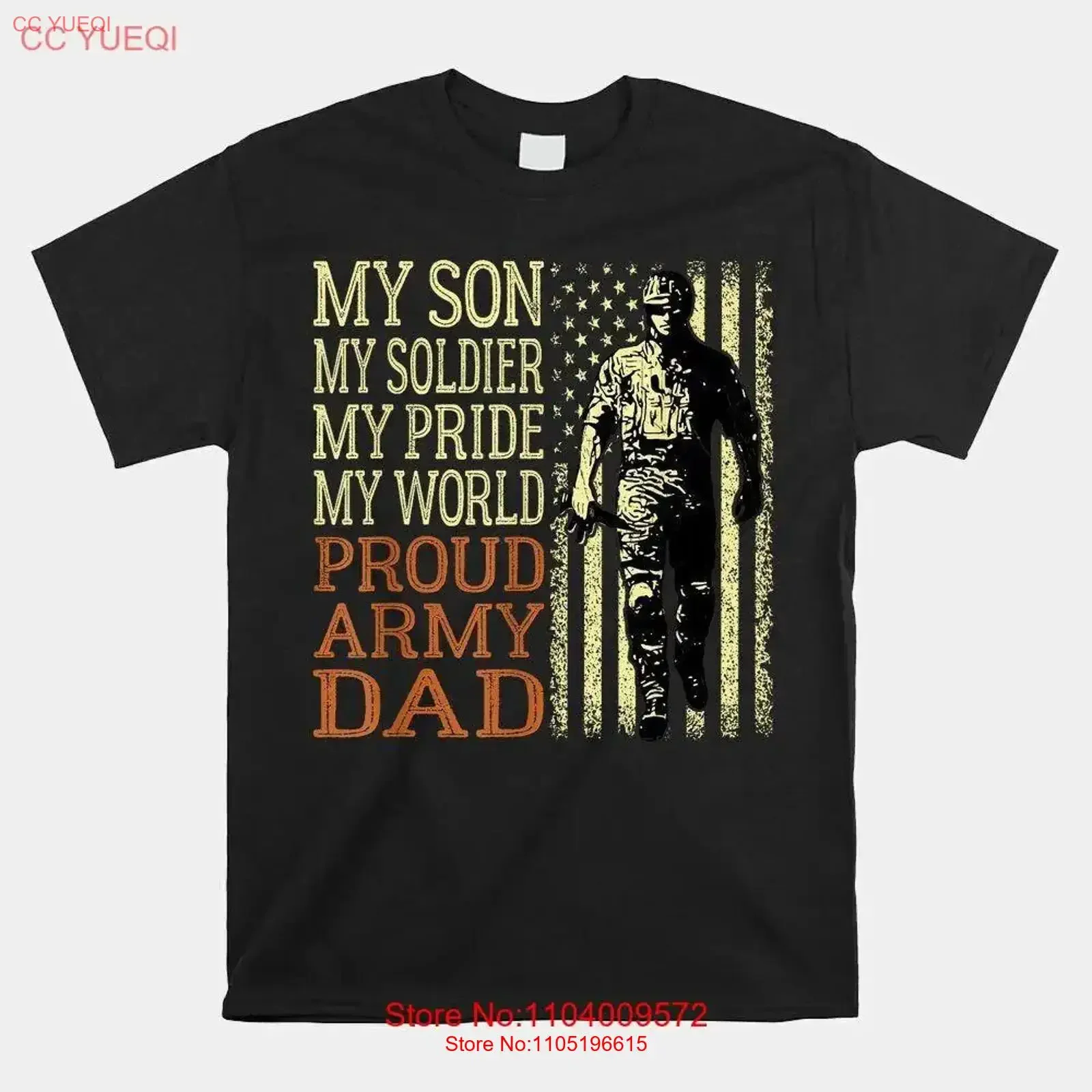 Mi hijo es un soldado héroe orgulloso ejército papá camiseta tamaño S 5XL vintage lavado ropa de diseñador estirado versátil transpirable