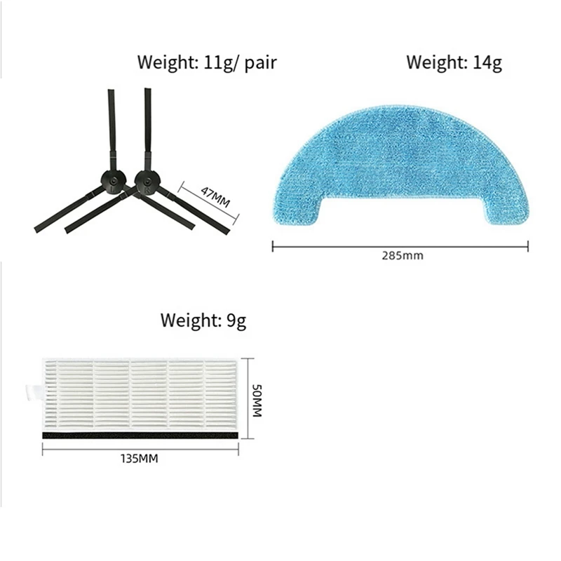 Suitable For ILIFE A4 A4S Sweeper Replacement Parts Accessories Consumables Parts