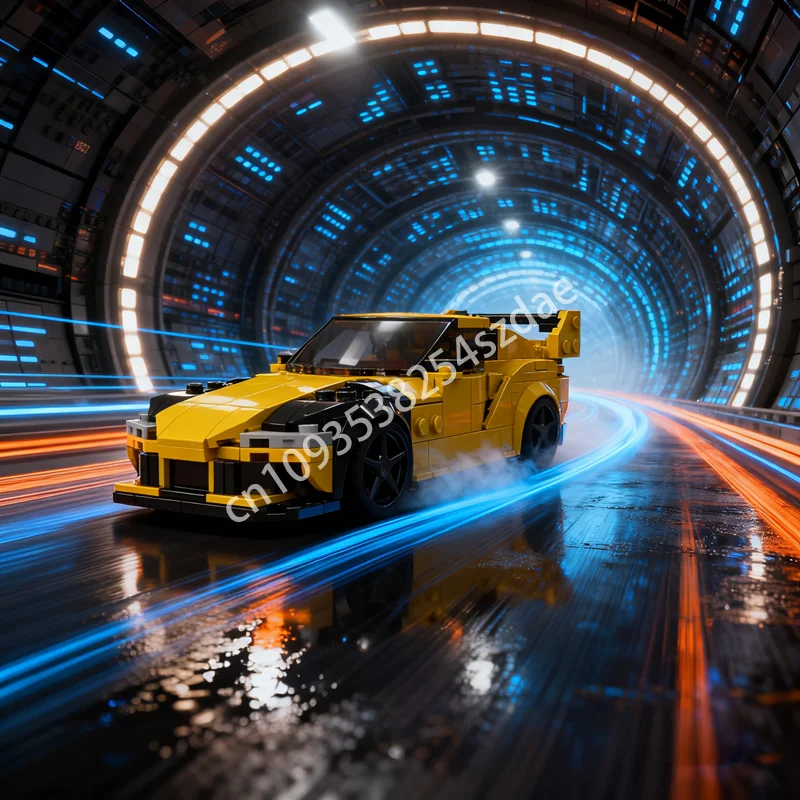 

300 шт. MOC GR Supra Mod обновленная модель чемпионов города, строительные блоки, сделай сам, креативные рождественские подарки, идея, игрушка, кирпич, детский день рождения