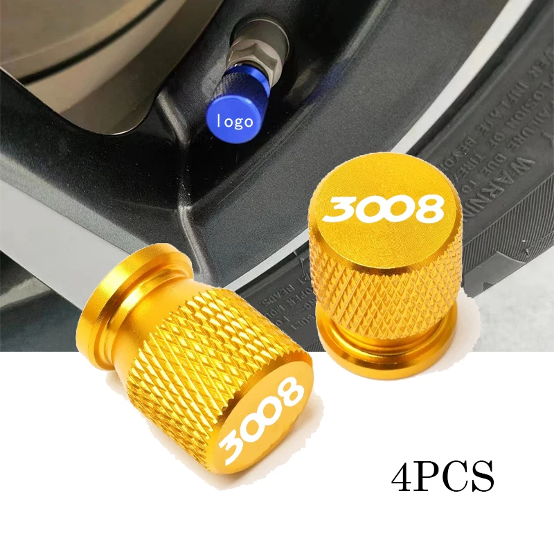 For Peugeot 106 107 108 206 207 208 306 307 308 406 508 2008 3008 Car Wheel Tire Valve Caps Tyre Stem Covers Airdust Waterproof