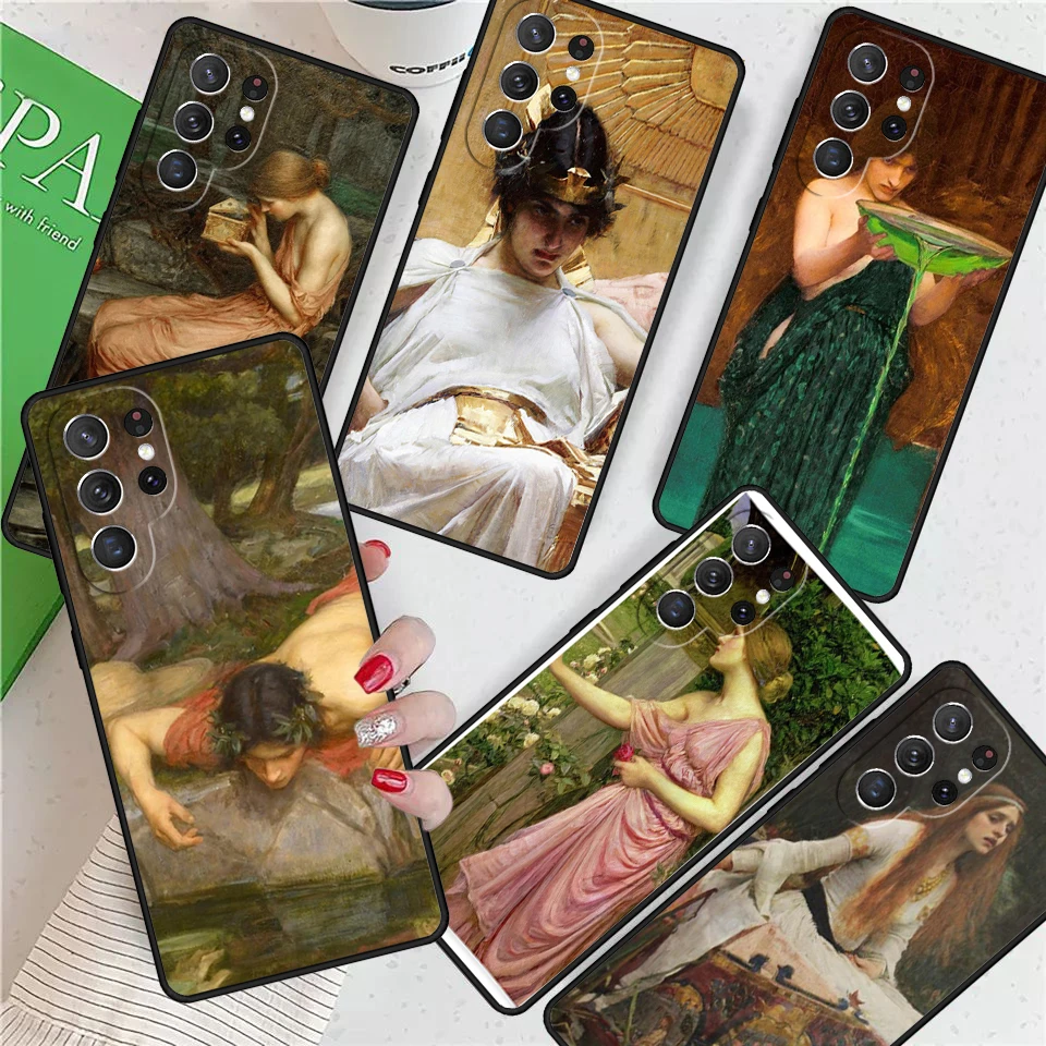 John William Waterhouse For Samsung Galaxy S24 Ultra S21 S22 S8 S9 S10E Note 10 20 Plus FE S23 Phone case Cover Coque