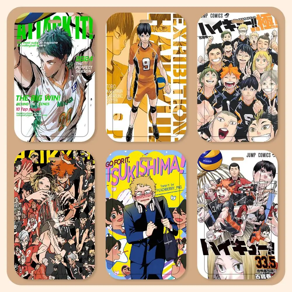 

Японские аниме-держатели для карт Haikyuu, шейные держатели для студенческих удостоверений, держатели для карт с контролем доступа