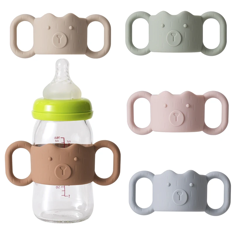 

1pc Silicone Baby Bottle Handles, Narrow Straw Bottle Holder, Helps Baby Hold The Bottle, Global Fit, Standard Caliber, Removabl